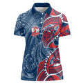 Sydney Roosters Women Polo Shirt Polynesian Tribal Tattoo Pacific Sport Art