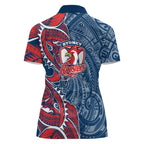 Sydney Roosters Women Polo Shirt Polynesian Tribal Tattoo Pacific Sport Art