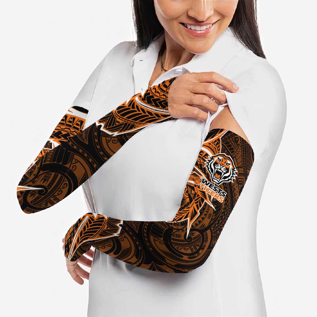 Wests Tigers Arm Sleeves Polynesian Tribal Tattoo Pacific Sport Art