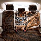 Wests Tigers Back Car Seat Cover Polynesian Tribal Tattoo Pacific Sport Art