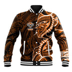 Wests Tigers Baseball Jacket Polynesian Tribal Tattoo Pacific Sport Art