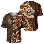 Wests Tigers Baseball Jersey Polynesian Tribal Tattoo Pacific Sport Art