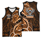 Wests Tigers Basketball Jersey Polynesian Tribal Tattoo Pacific Sport Art