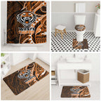 Wests Tigers Bathroom Set Polynesian Tribal Tattoo Pacific Sport Art