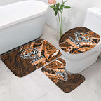 Wests Tigers Bathroom Set Polynesian Tribal Tattoo Pacific Sport Art