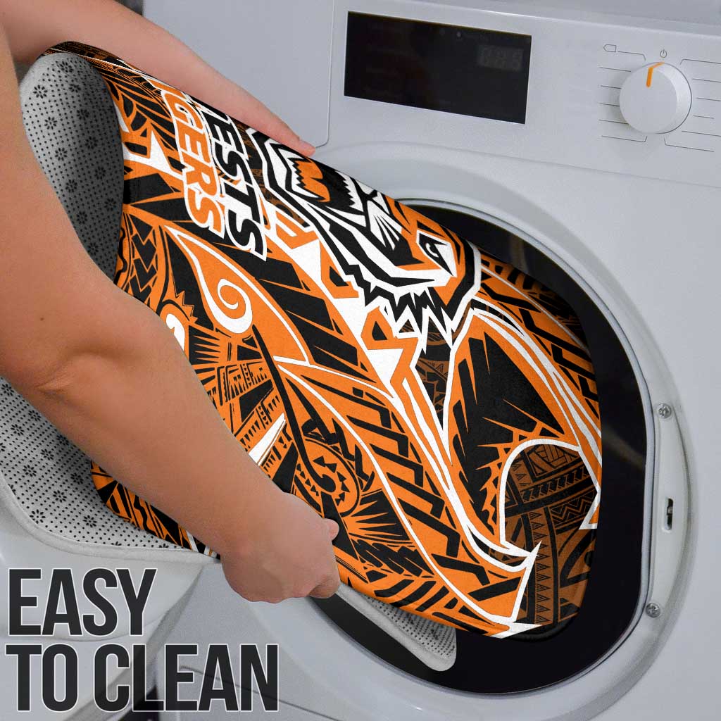 Wests Tigers Bathroom Set Polynesian Tribal Tattoo Pacific Sport Art