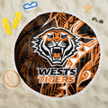 Wests Tigers Beach Blanket Polynesian Tribal Tattoo Pacific Sport Art