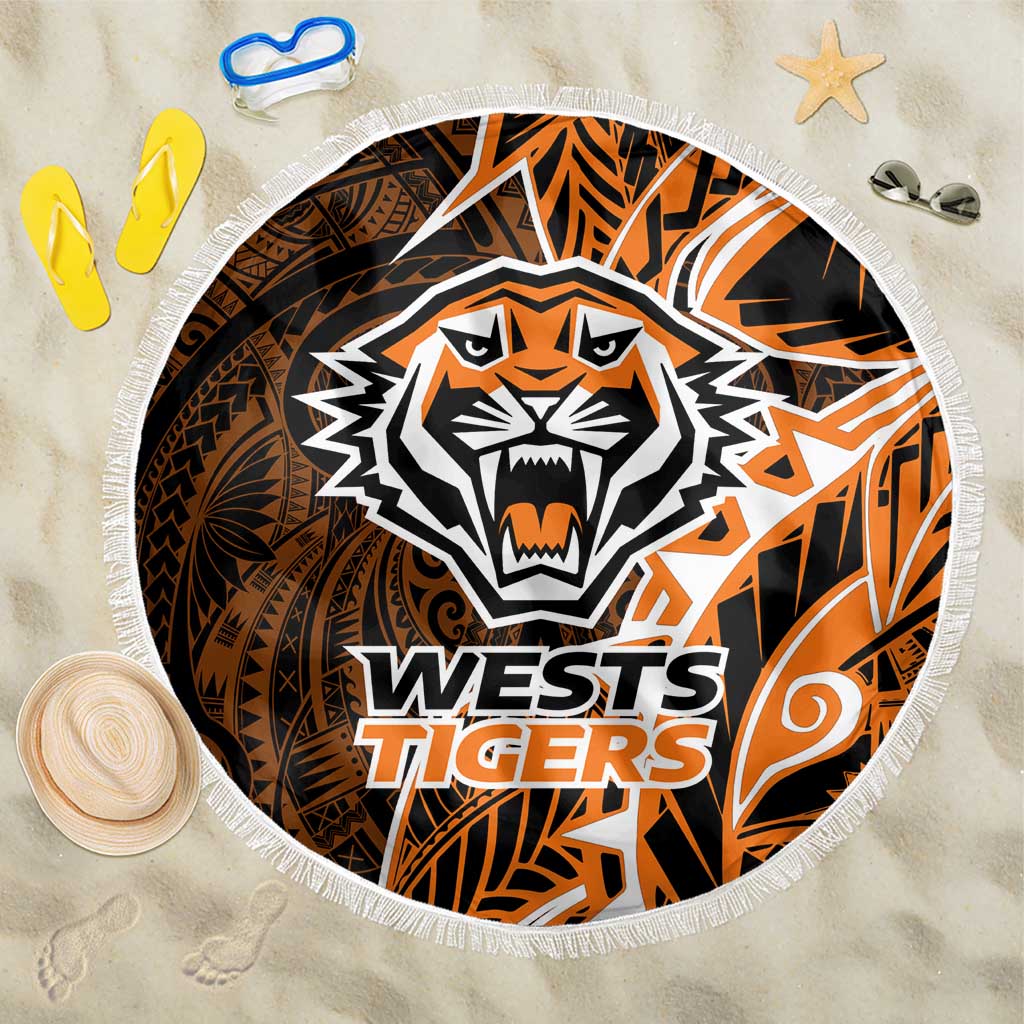 Wests Tigers Beach Blanket Polynesian Tribal Tattoo Pacific Sport Art