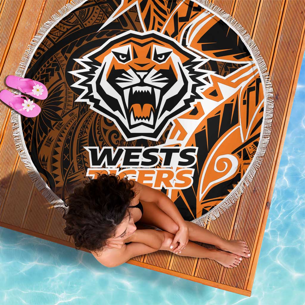 Wests Tigers Beach Blanket Polynesian Tribal Tattoo Pacific Sport Art