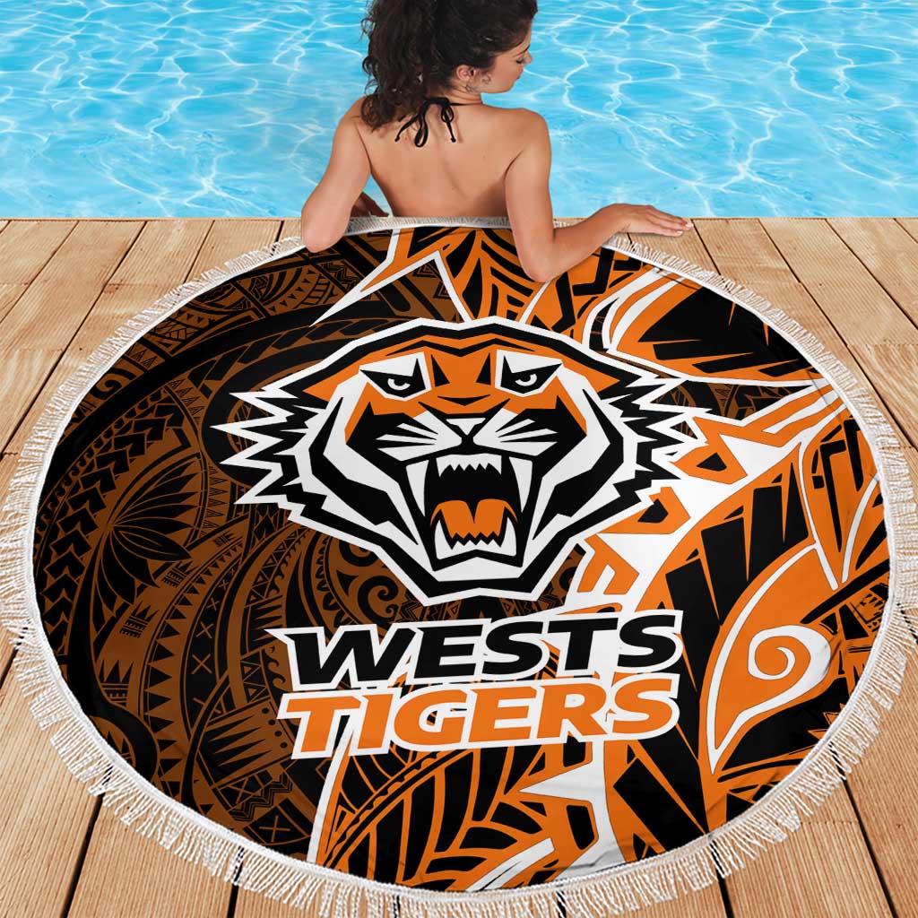 Wests Tigers Beach Blanket Polynesian Tribal Tattoo Pacific Sport Art