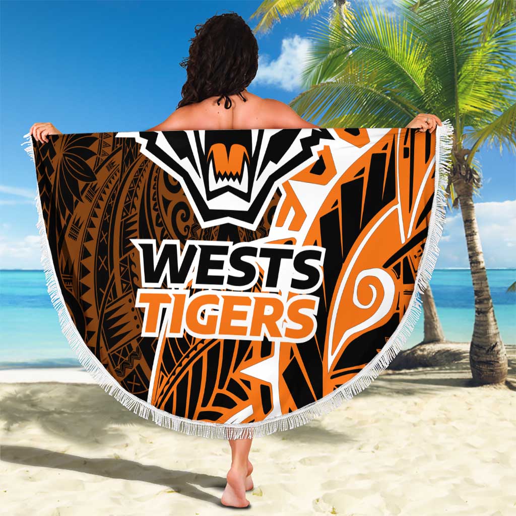 Wests Tigers Beach Blanket Polynesian Tribal Tattoo Pacific Sport Art