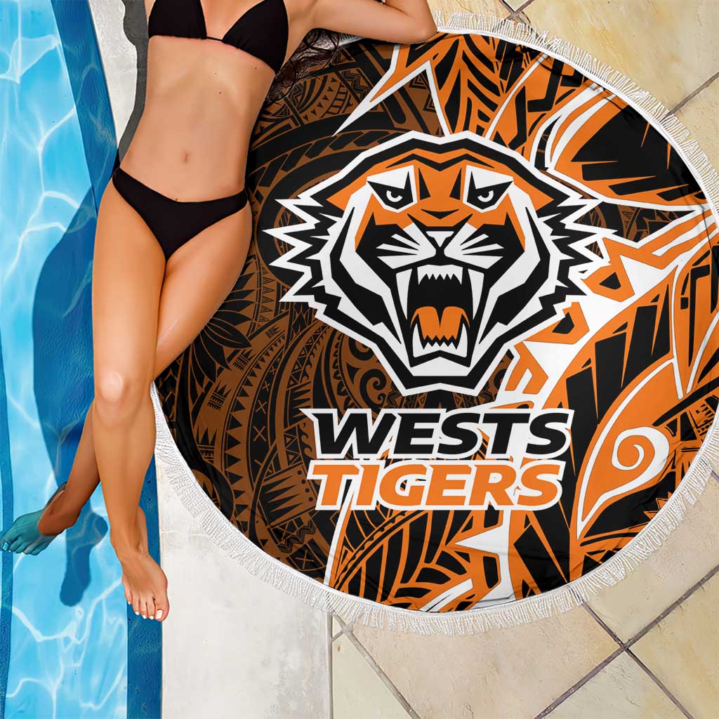 Wests Tigers Beach Blanket Polynesian Tribal Tattoo Pacific Sport Art