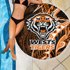 Wests Tigers Beach Blanket Polynesian Tribal Tattoo Pacific Sport Art