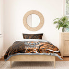 Wests Tigers Bedding Set Polynesian Tribal Tattoo Pacific Sport Art