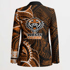Wests Tigers Blazer Polynesian Tribal Tattoo Pacific Sport Art