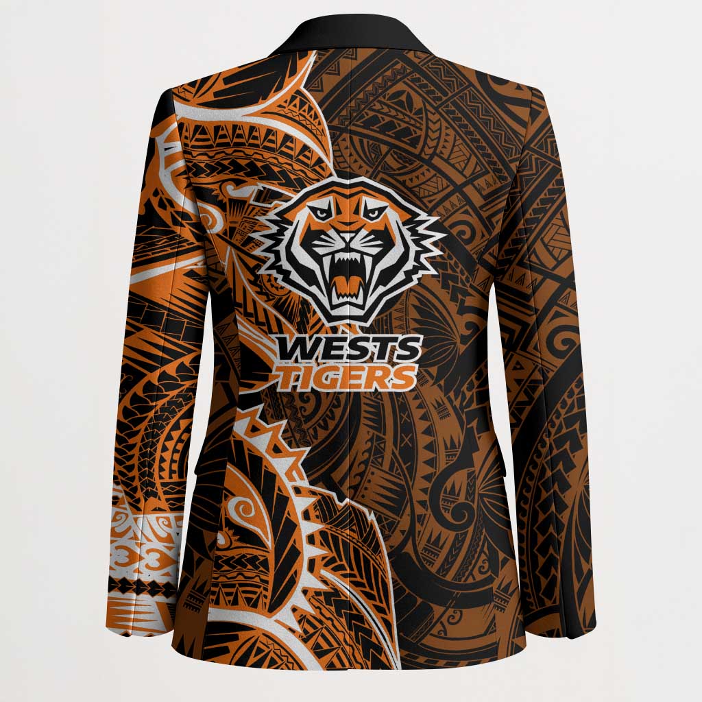 Wests Tigers Blazer Polynesian Tribal Tattoo Pacific Sport Art