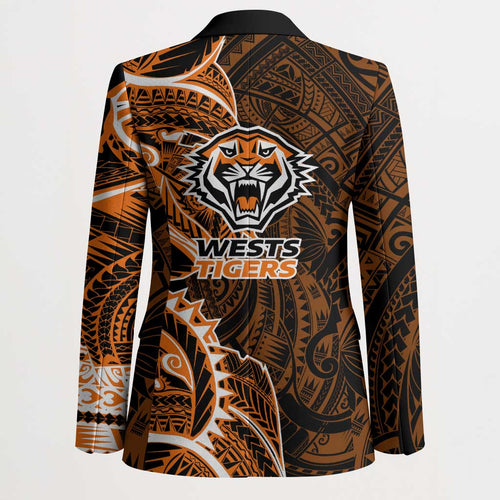 Wests Tigers Blazer Polynesian Tribal Tattoo Pacific Sport Art