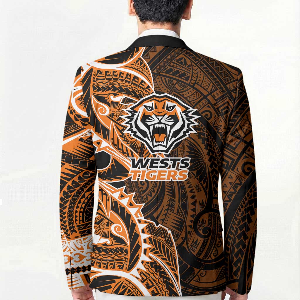 Wests Tigers Blazer Polynesian Tribal Tattoo Pacific Sport Art