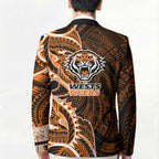 Wests Tigers Blazer Polynesian Tribal Tattoo Pacific Sport Art