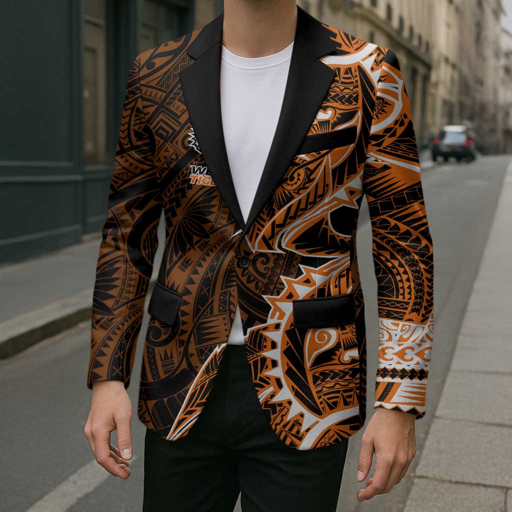 Wests Tigers Blazer Polynesian Tribal Tattoo Pacific Sport Art