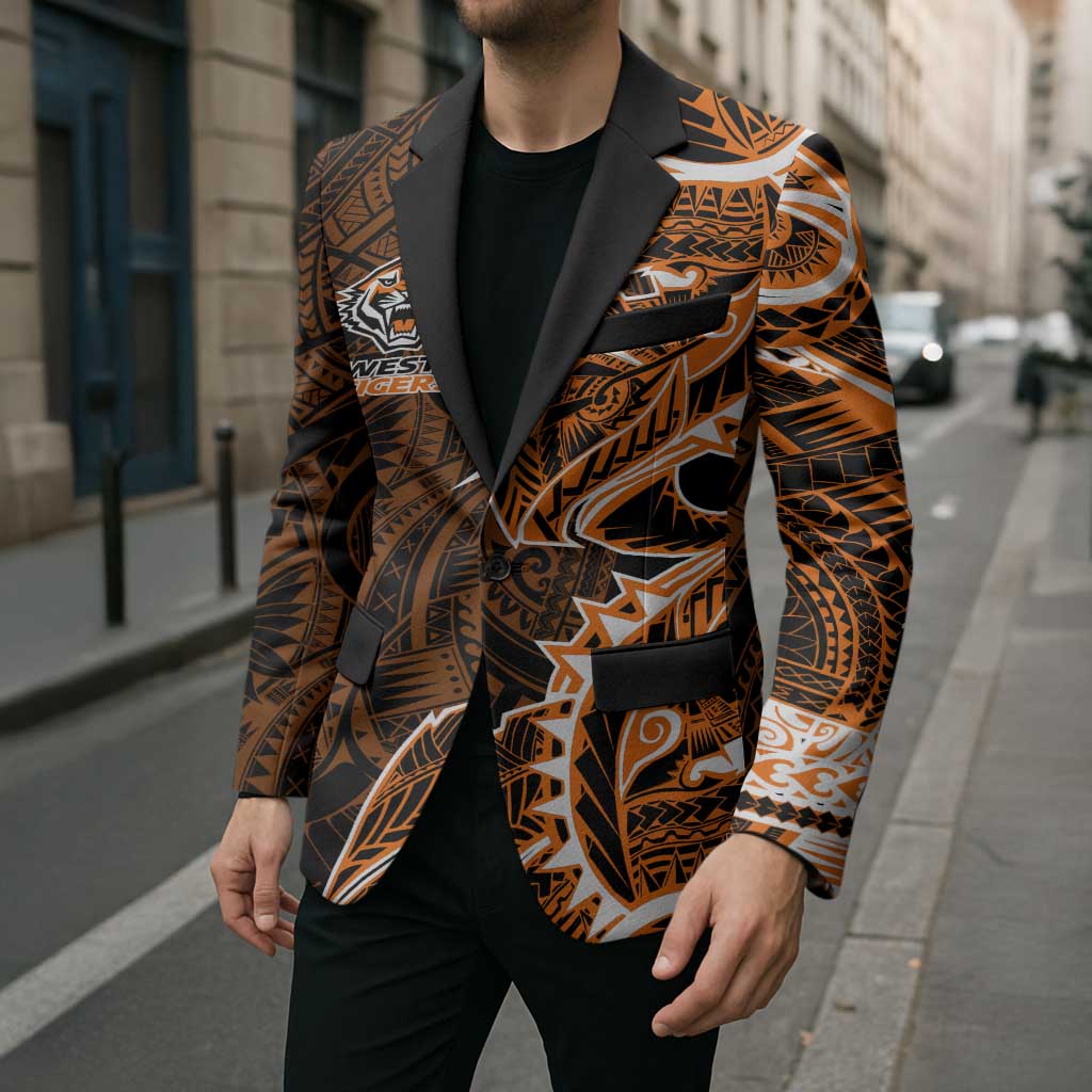 Wests Tigers Blazer Polynesian Tribal Tattoo Pacific Sport Art