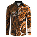 Wests Tigers Button Sweatshirt Polynesian Tribal Tattoo Pacific Sport Art