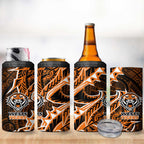 Wests Tigers 4 in 1 Can Cooler Tumbler Polynesian Tribal Tattoo Pacific Sport Art