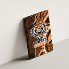 Wests Tigers Canvas Wall Art Polynesian Tribal Tattoo Pacific Sport Art
