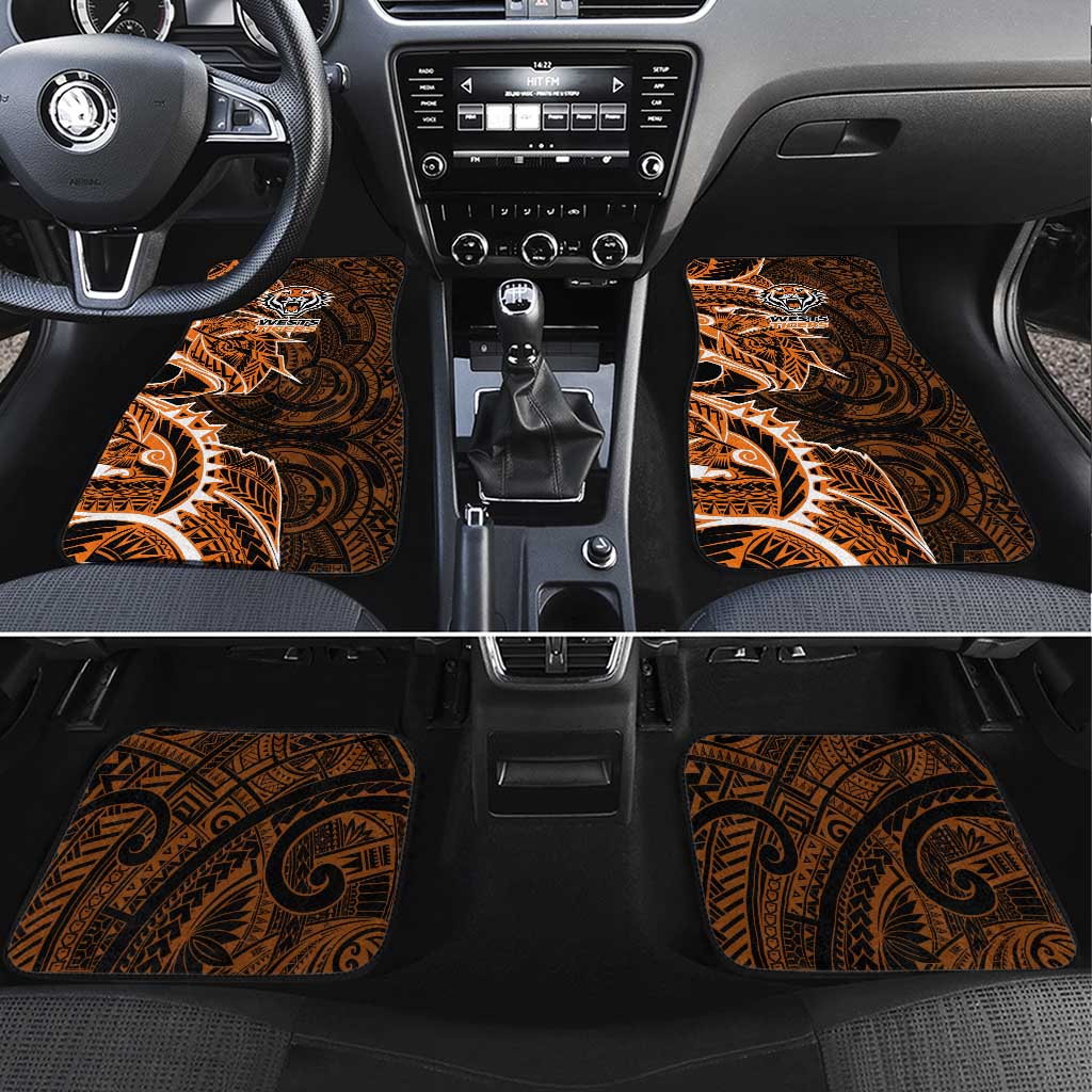 Wests Tigers Car Mats Polynesian Tribal Tattoo Pacific Sport Art
