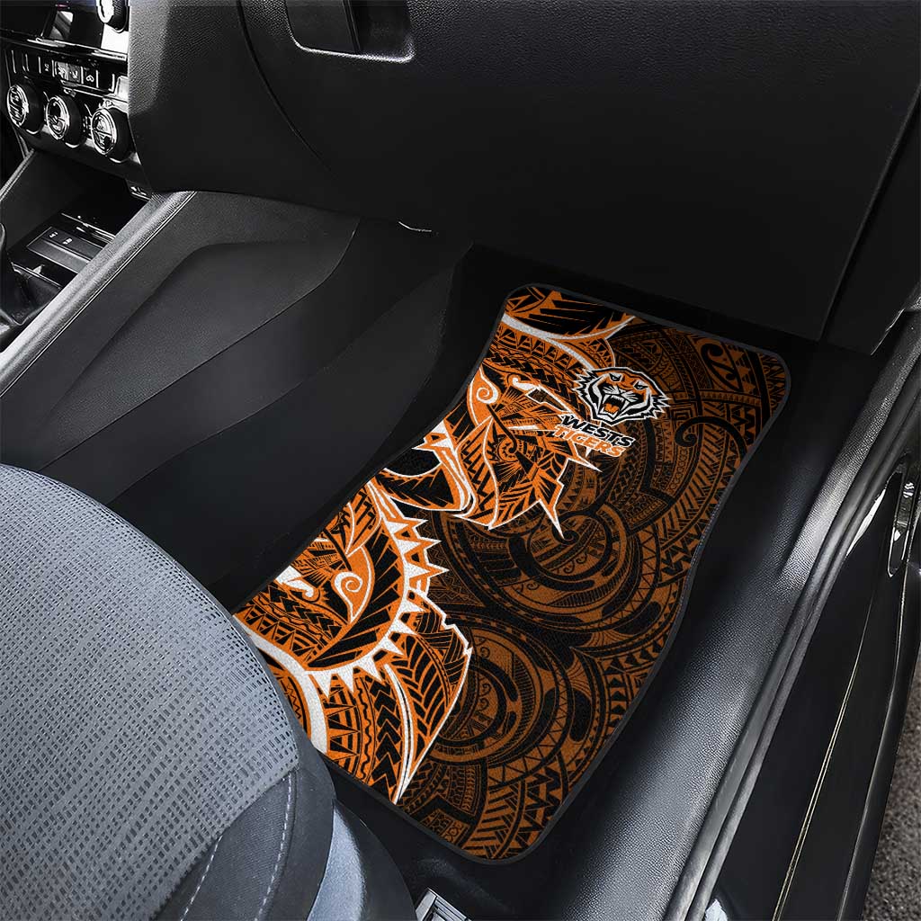 Wests Tigers Car Mats Polynesian Tribal Tattoo Pacific Sport Art