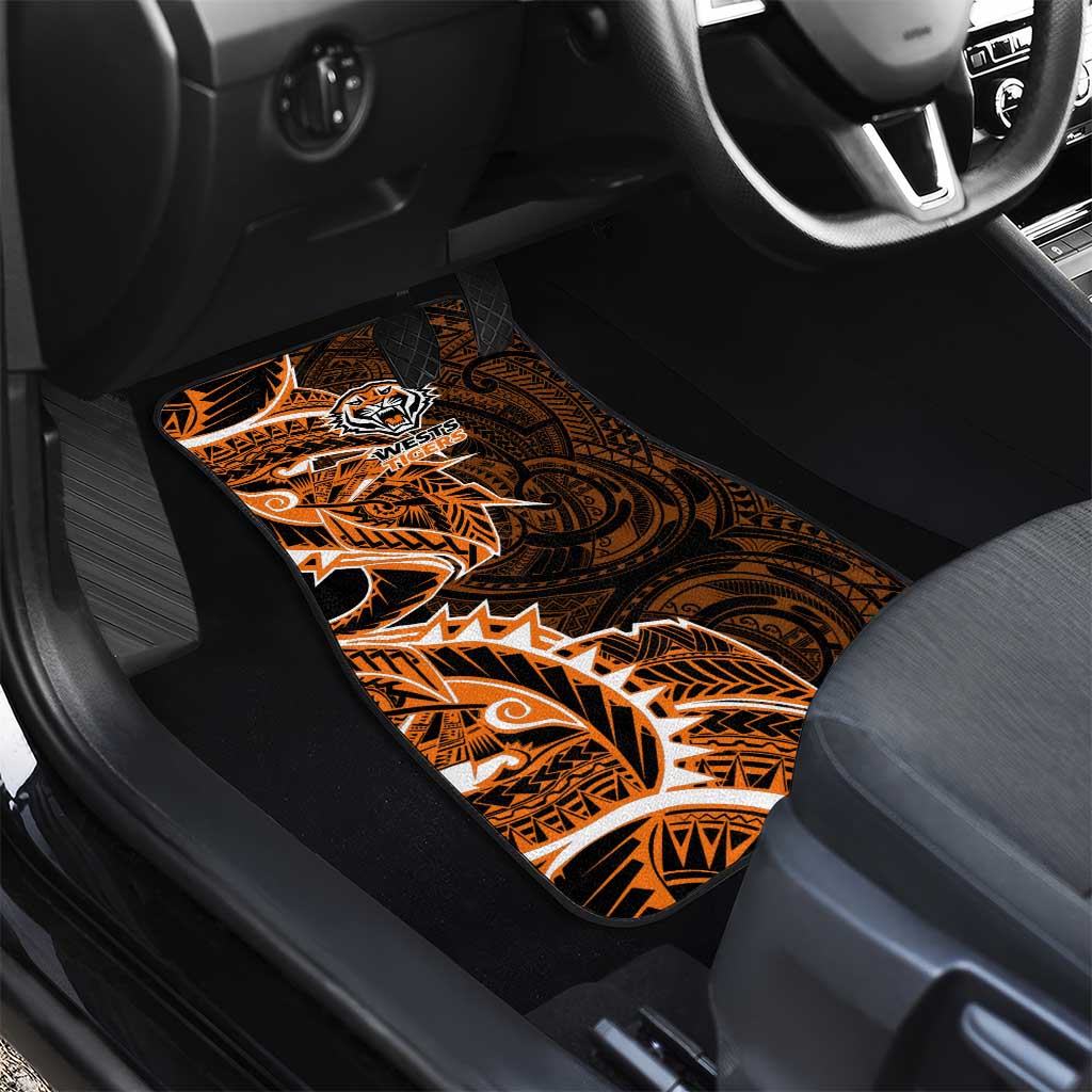 Wests Tigers Car Mats Polynesian Tribal Tattoo Pacific Sport Art