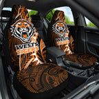 Wests Tigers Car Seat Cover Polynesian Tribal Tattoo Pacific Sport Art