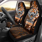 Wests Tigers Car Seat Cover Polynesian Tribal Tattoo Pacific Sport Art