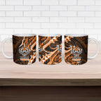Wests Tigers Ceramic Mug Polynesian Tribal Tattoo Pacific Sport Art