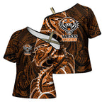 Wests Tigers Cross Shoulder Shirt Polynesian Tribal Tattoo Pacific Sport Art