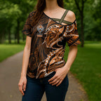 Wests Tigers Cross Shoulder Shirt Polynesian Tribal Tattoo Pacific Sport Art