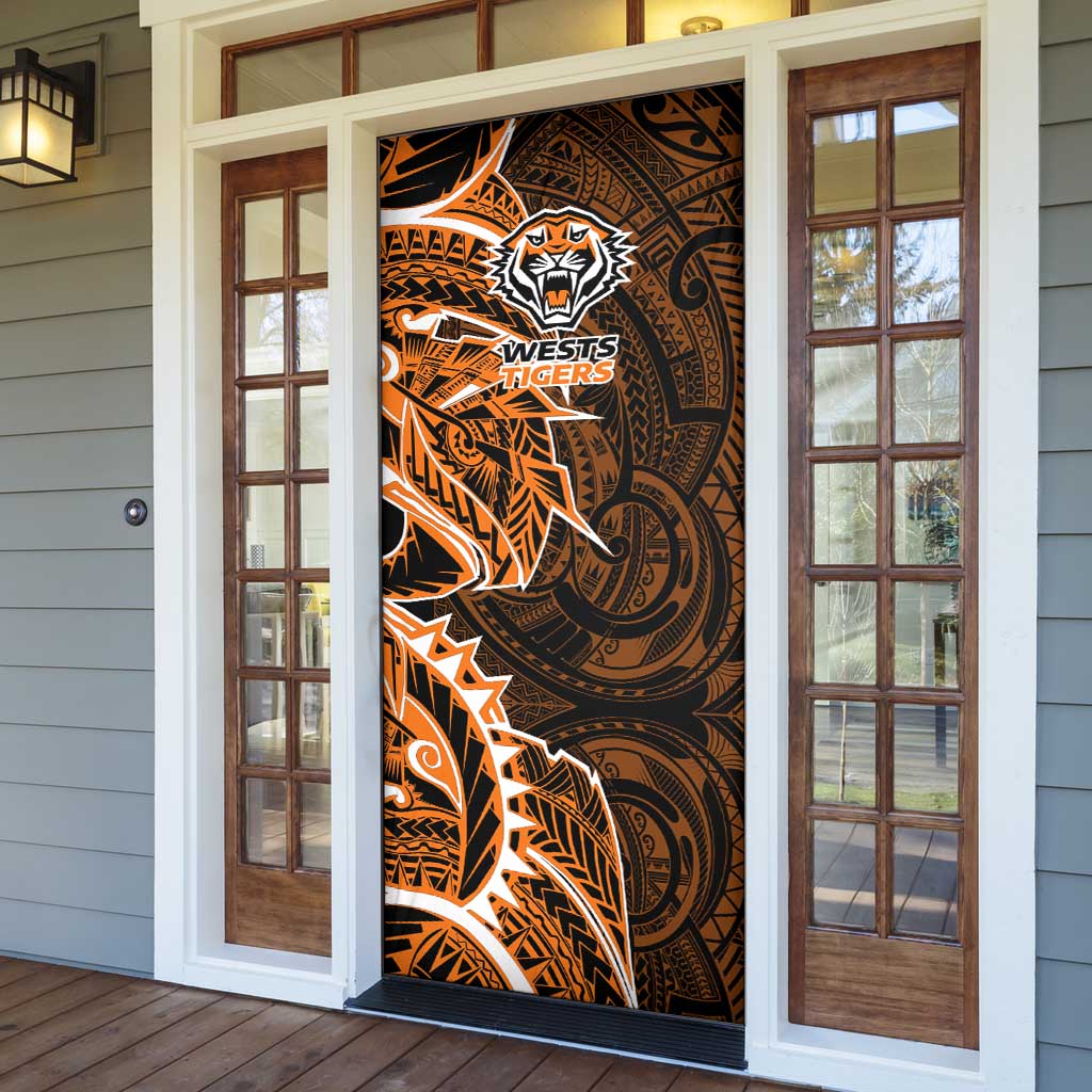 Wests Tigers Door Cover Polynesian Tribal Tattoo Pacific Sport Art