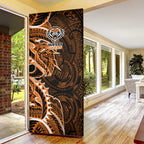 Wests Tigers Door Cover Polynesian Tribal Tattoo Pacific Sport Art