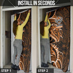Wests Tigers Door Cover Polynesian Tribal Tattoo Pacific Sport Art