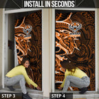 Wests Tigers Door Cover Polynesian Tribal Tattoo Pacific Sport Art