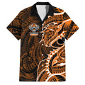 Wests Tigers Family Matching Puletasi and Hawaiian Shirt Polynesian Tribal Tattoo Pacific Sport Art