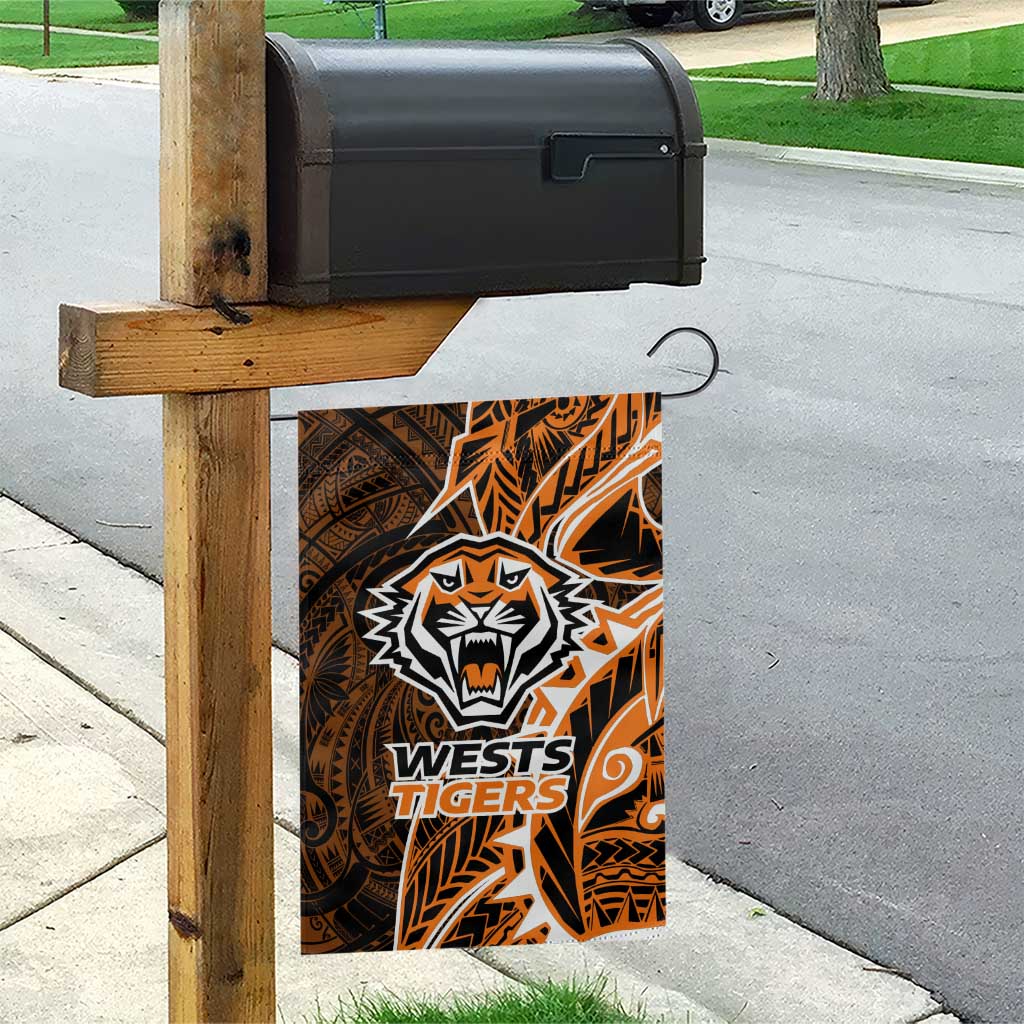 Wests Tigers Garden Flag Polynesian Tribal Tattoo Pacific Sport Art