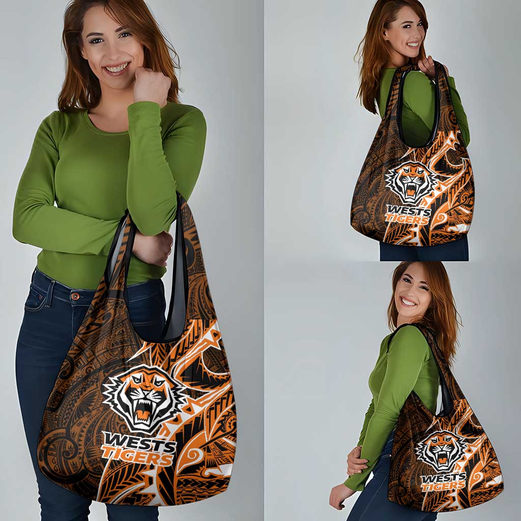 Wests Tigers Grocery Bag Polynesian Tribal Tattoo Pacific Sport Art