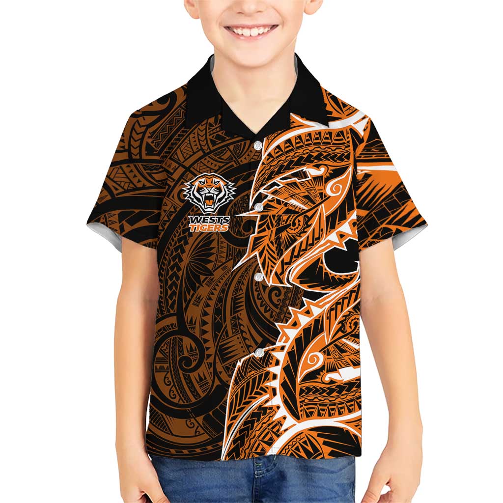 Wests Tigers Hawaiian Shirt Polynesian Tribal Tattoo Pacific Sport Art