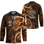 Wests Tigers Hockey Jersey Polynesian Tribal Tattoo Pacific Sport Art
