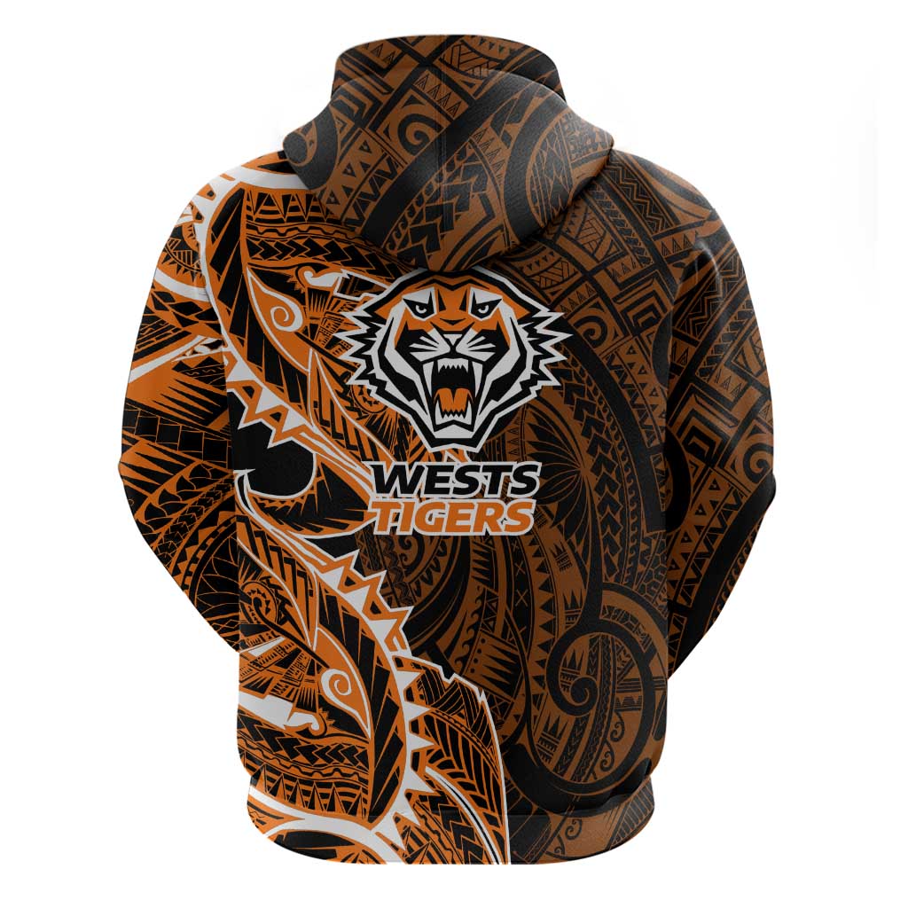 Wests Tigers Hoodie Polynesian Tribal Tattoo Pacific Sport Art