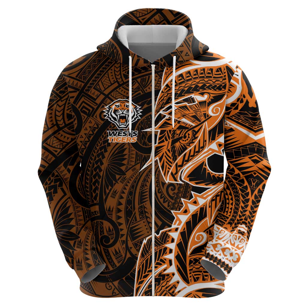 Wests Tigers Hoodie Polynesian Tribal Tattoo Pacific Sport Art