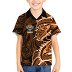 Wests Tigers Kid Hawaiian Shirt Polynesian Tribal Tattoo Pacific Sport Art