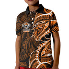 Wests Tigers Kid Polo Shirt Polynesian Tribal Tattoo Pacific Sport Art