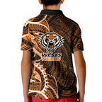 Wests Tigers Kid Polo Shirt Polynesian Tribal Tattoo Pacific Sport Art